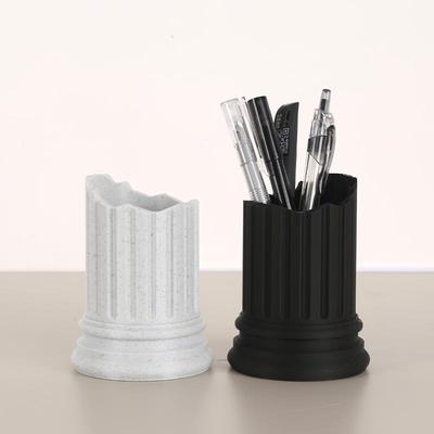 Roman Pillar Pen Holder Irregular Storage Box Ancient Greek 1 Piece Table Desktop Organizer for Office Living Room Study