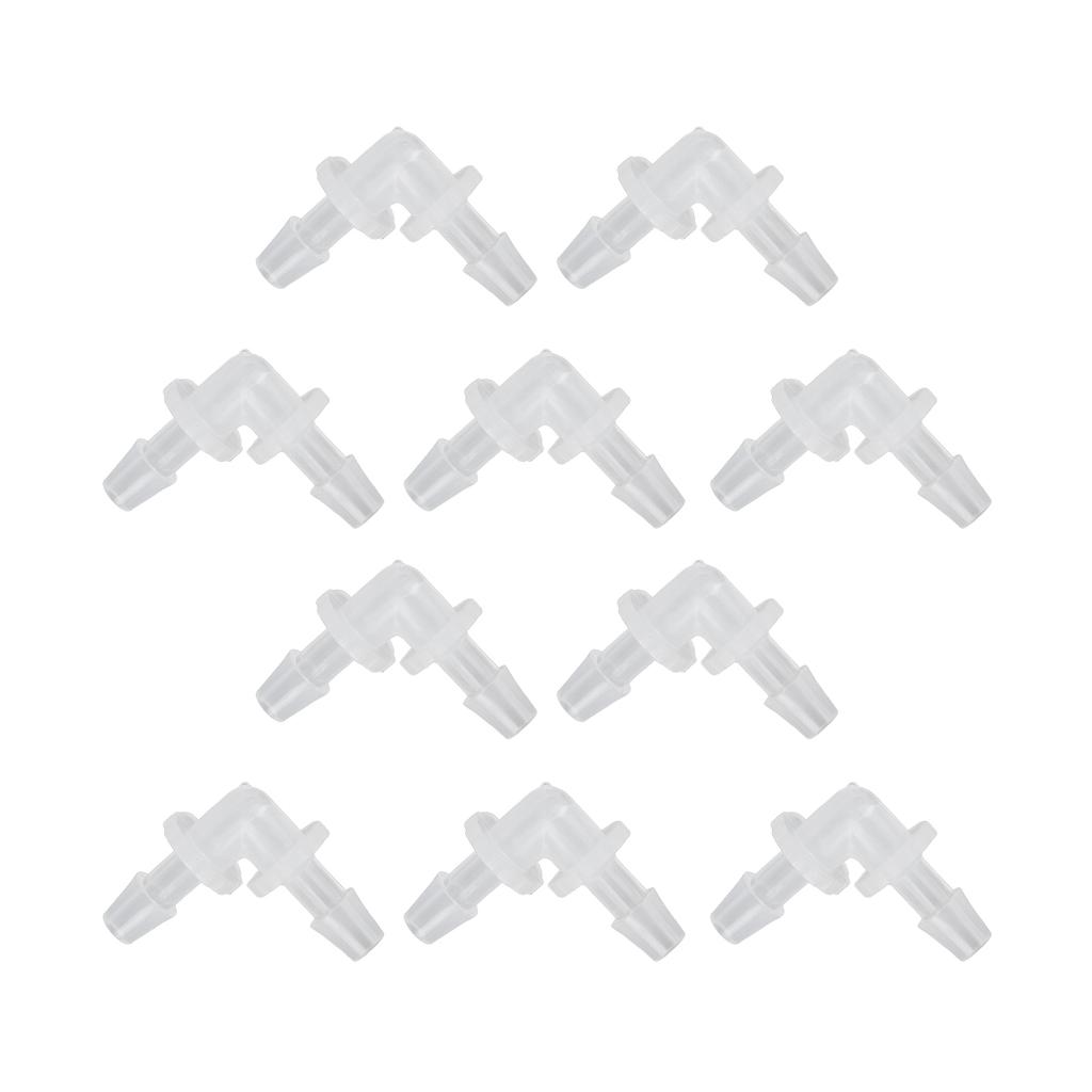 10Pcs Elbow Hose Joint 90 Degree Connector Adapter L Shape Equal Diameter Plastic Fittings 7.9mm
