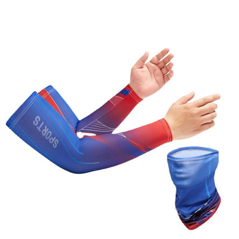 Ice Silk Sun Protection Arm Sleeves for Men & Women - Loose-Fit, Plus Size, Ideal for Summer Sports & Driving