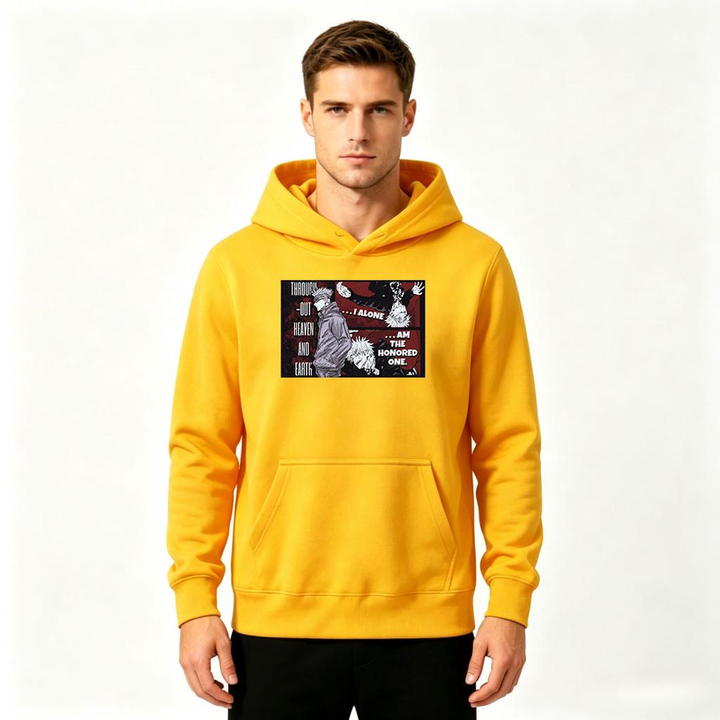 Men's Printed Pullover Hoodie, Anime Character Graphic Casual Long Sleeve Sweatshirt for Daily Wear