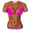 Men's Funny 3D Printed T-Shirt with Muscle Chest Hair and Six Pack Abs Novelty Tee