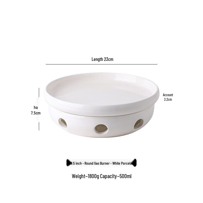 Ceramic Warming Serving Plate with Candle Heater