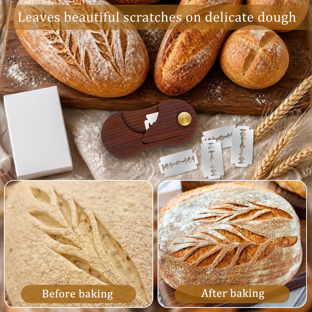 Sourdough Bread Scoring Lame Bread Slashing Tool With 10Pcs Blades Bakers Lame Dough Scoring Knife Household Kitchen Baking Tool
