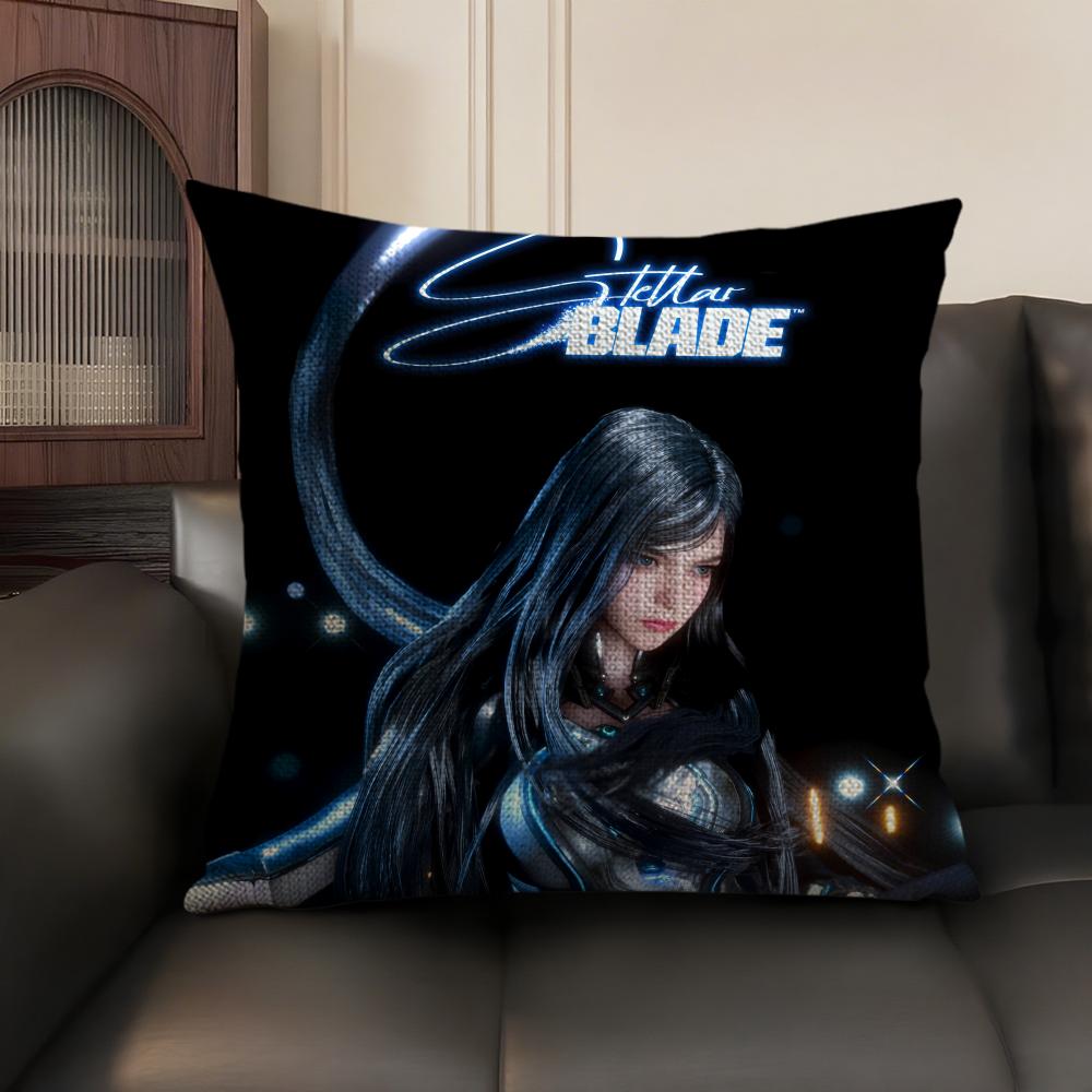 Stellar B-Blade Game Cushion Cover Natural Linen Organic Fabric Double-Sided Printing Sofa Home Decor Gift Pillow Case