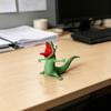 Figura de Lagarto Impresa en 3D Adorno Divertido de Meme de Lagarto Decoración de Mesa Lagarto Verde Coleccionable para Escritorio Sala de Estar Dormitorio