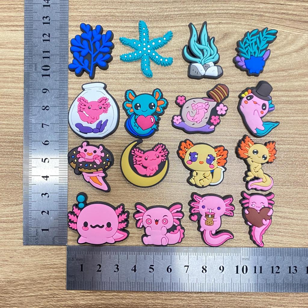 Přívěsky na boty Salamander Series Clog - DIY Měkká guma PVC Ozdoby přezek na boty (16 kusů)