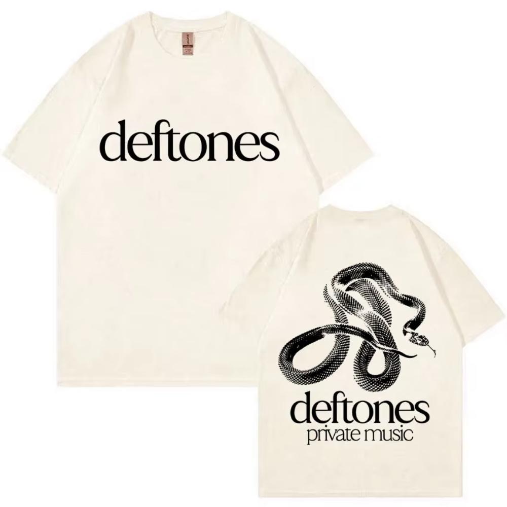 Alternative Metal Rock Band Deftones Private Music Album Graphic Tshirts Snake Print T Shirt Men Women Fashion Vintage Tshirts