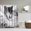 Bathroom Shower Curtain Animals Elephant Horse Deer Zebra Bird Fabric Waterproof Polyester Bathroom Curtain With Hooks 180X180Cm