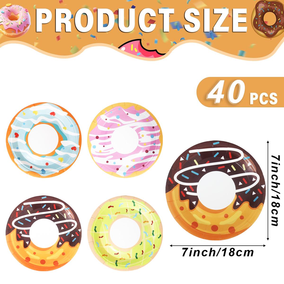 Donut Series Disposable Paper Plates for Parties & Picnics