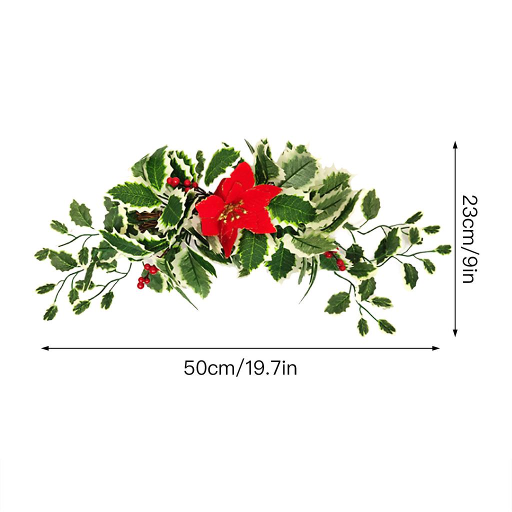 Świąteczna Dekoracja Nadproża Drzwi 45cm Tkanina Jedwabna Sztuczny Wieniec Świąteczny Dekoracja Drzwi