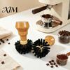 Kitchen Tool for Coffee Lovers Machine Portafilter Basket Cleaning Brush, Soft Bristle with Espresso Brush Wood Handle Corner Barista Essential