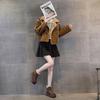9968 leather snow boots women's cotton shoes winter velvet new retro short boots thick sole