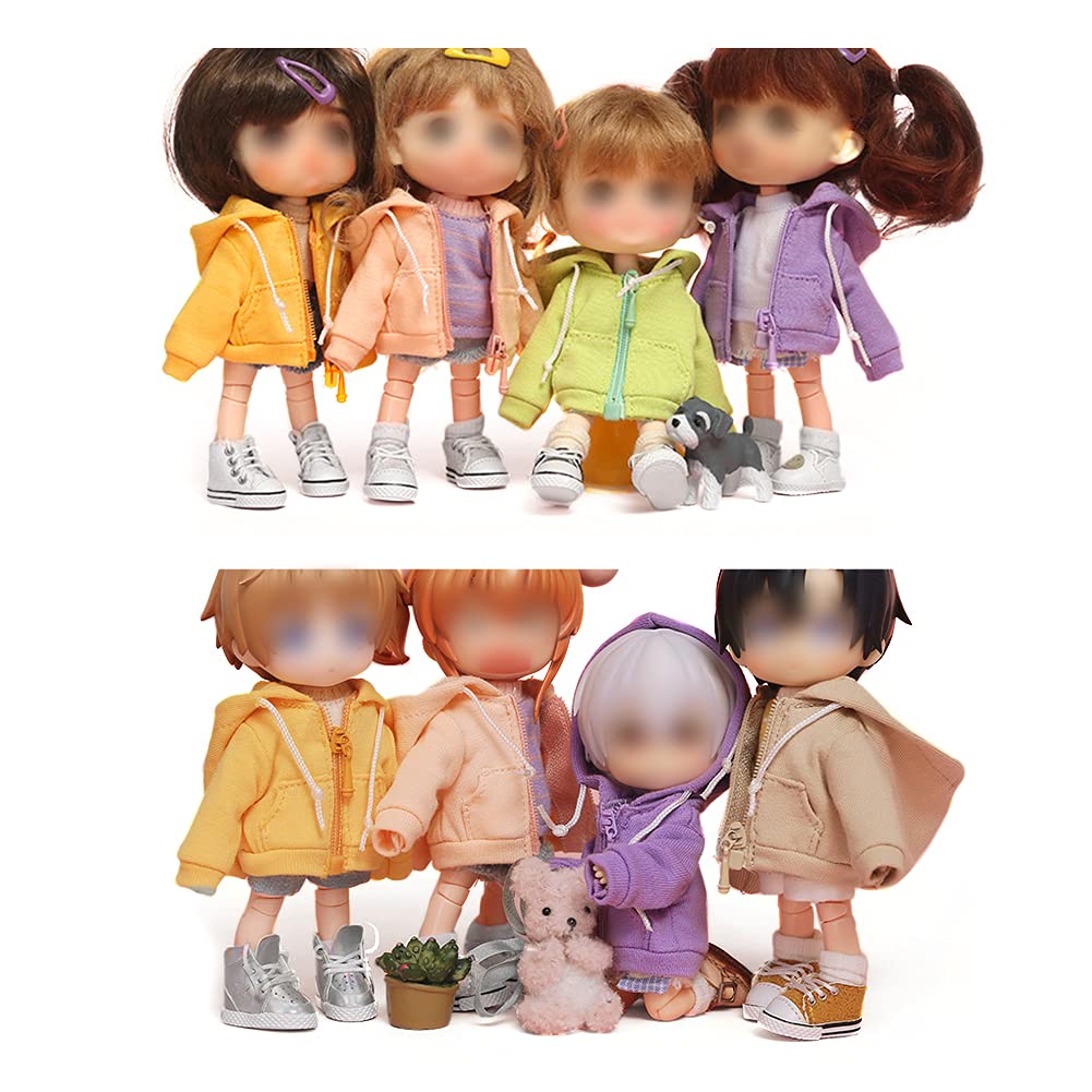 HIGHAWK Obitsu 11 OB11 Obitsu Doll 11cm Body Hoodie, Doll Coat, Loose Fit Suit, Kimono (Green)