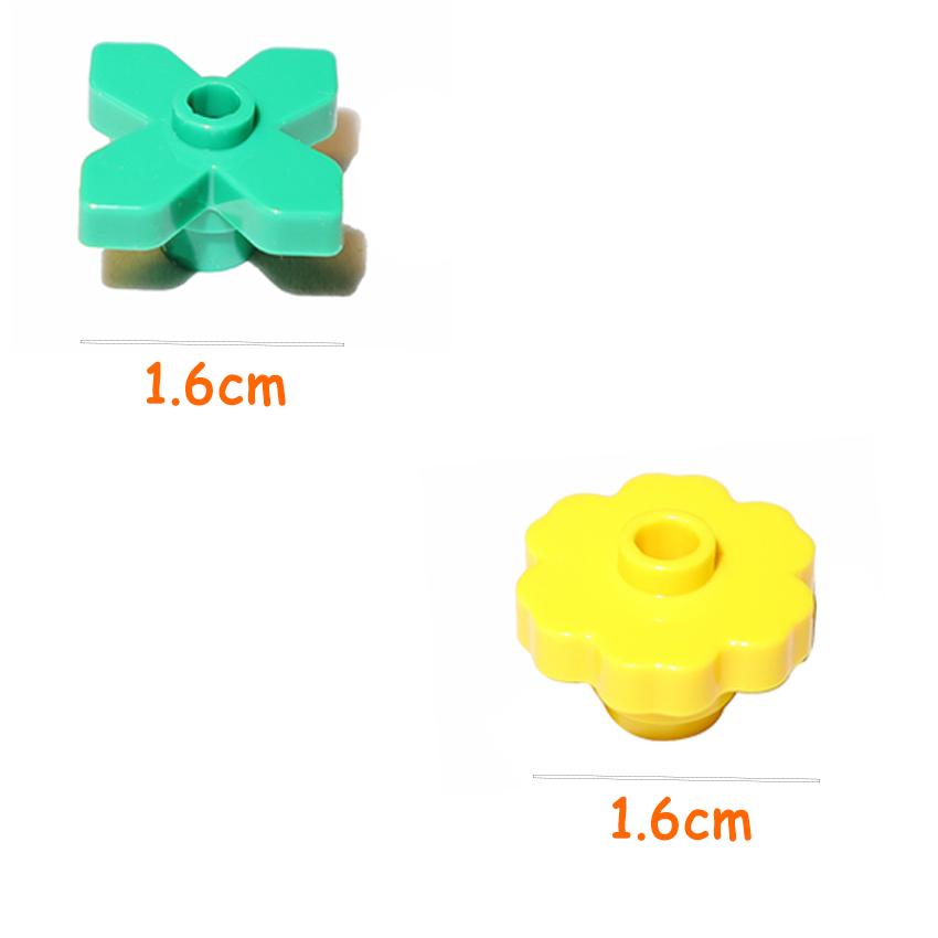 Non-Toxic 50Pcs Plants Accessories 2X2 Rounded Flower Moc City Pine Tree Branch Bush Grass Building Bricks 4727 4728