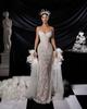 Europe and the United States new heavy industry beads sexy tube top hip dinner party dress dress