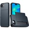 Applicable To IPhone16e Mobile Phone Case Apple 15 Slide Cover Card Two-in-one Wallet 7/8Plus Protective Case SE3