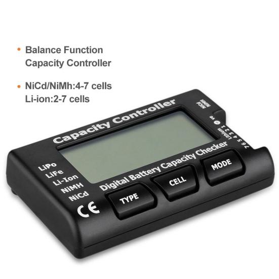 Digital Battery Capacity Voltage Checker Cell Tester Meter for Lipo Li-ion NiMH