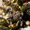 Seasonal Ornaments for Shopping Malls Black Goat Christmas Tree Hanging Ornament 2D Acrylic Festive Lightweight Holidays Pendant Decorative