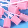 50 unidades Esponjas Desechables para Cuidado Bucal Esponjas Bucales Bastoncillos Bucales para Limpieza Dental (rosado)