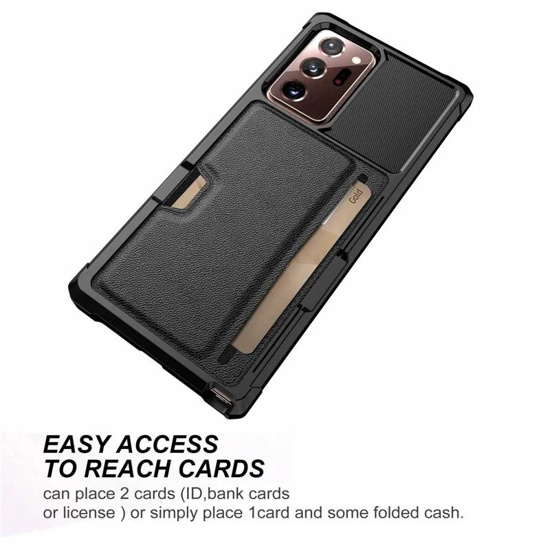 Leder-Kartensteckplatz-Hülle für Samsung Galaxy A17 A56 A36 S25 S23 S24 Ultra S22 S21 FE S20 Plus A16 A55 A35 A15 Zubehör Hüllen