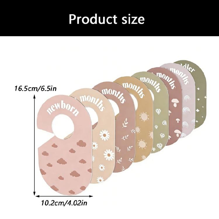 8 Sheets PVC Baby Closet Organizers Cards Ideal For Sorting Infant Apparel And Accessories