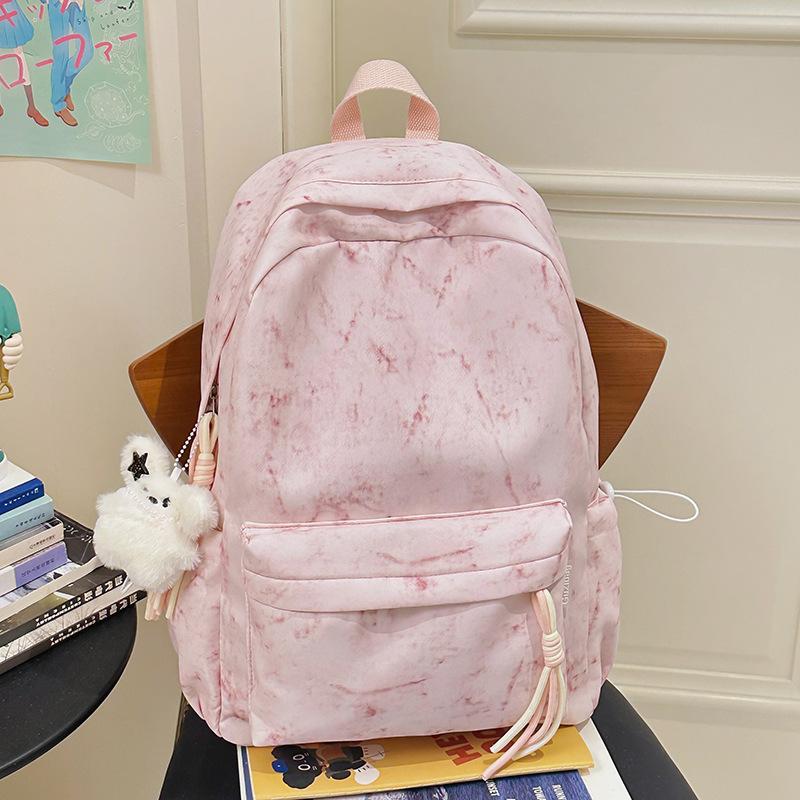 2025 new student large-capacity schoolbag women's tie-dye casual backpack fashion backpack