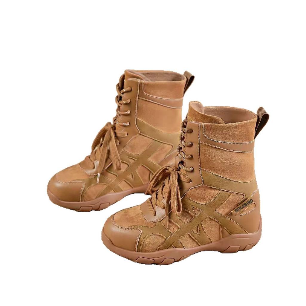 Thick-soled inner height increased by 12 cm Martin boots women's 2025 autumn new small retro racing shoes western boots