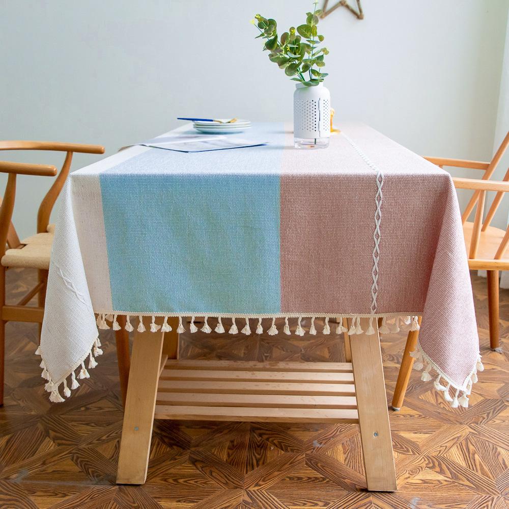 Modern Simple Tablecloth Imitation Cotton And Linen Fabric Home Dining Table Cloth Ins Coffee Table Mat Picnic Mat Home Tablecloth