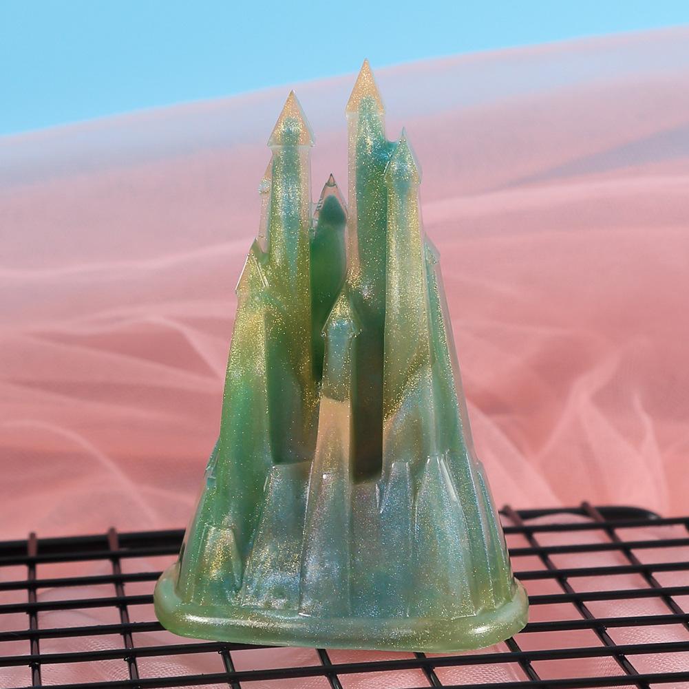 DIY Resin Crystal Epoxy 3D Three-dimensional Castle Silicone Mold Castle Manual Decoration Silicon Moulds