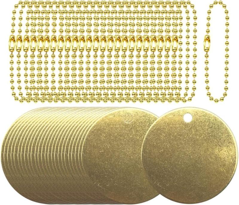 Personalized Jewelry Disc Decorations Stable Stamping Blanks Brass Blanks Discs for Artistic Jewelry Making and Crafting