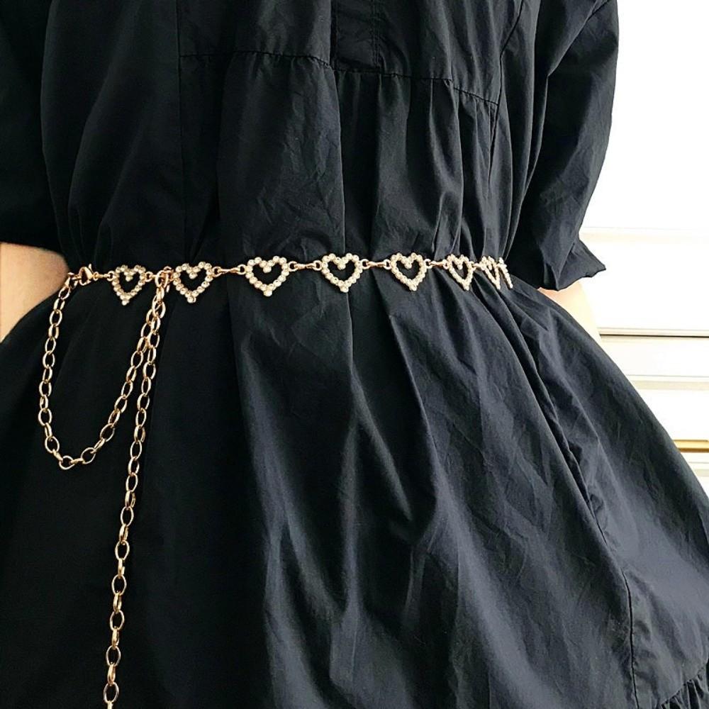 Y2K Body Jewelry Tassel Bikini Belly Chain Fashion Heart Waist Chain  Dresses