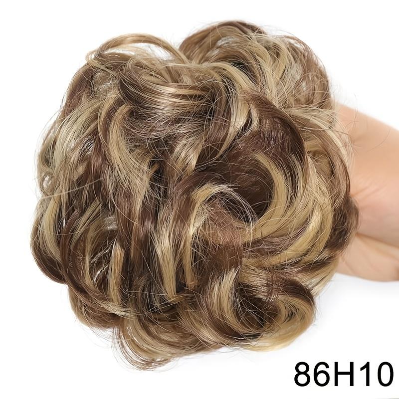 Synthetic Claw In Chignon Curly Messy Bun Hairpiece For Women Scrunchie Fake False Hair Extensions Updo Hair Accessories for Halloween Christmas
