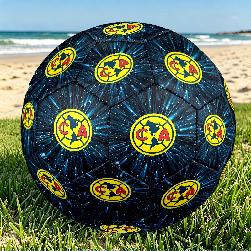 Club America Print Size 5 Soccer Ball, PU Wear Resistant Football for Match Training and Daily Practice, Birthday Gift for Soccer Fans