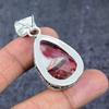 Natural Red Dahlia Turquoise 925 Sterling Silver Jewelry Pendant 2.05" ET-4782