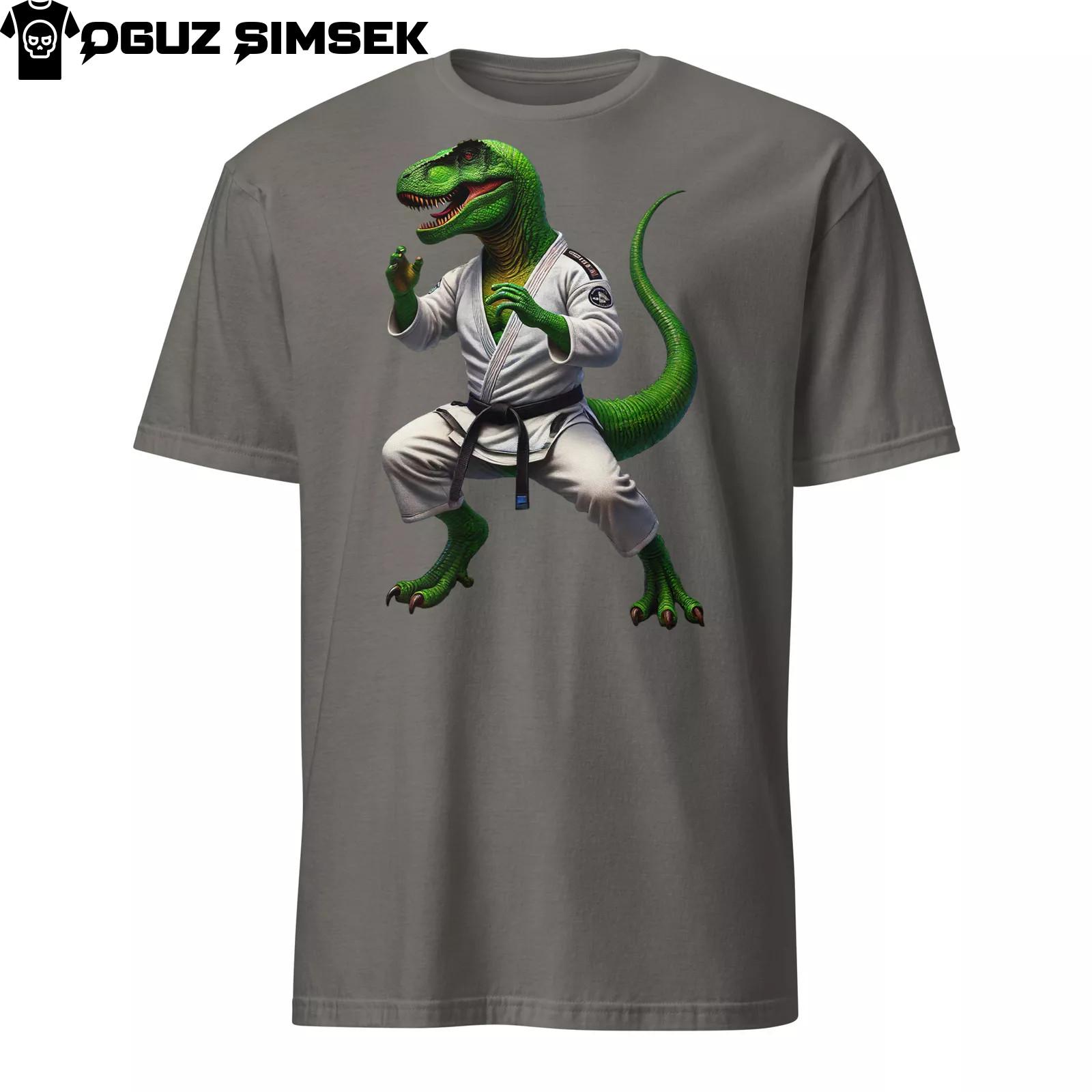 Unisex Softstyle T-Shirt Mens Womens Tees Top | Martial Arts Dinosaur Graphic Karate Judo Taekwondo 2XL