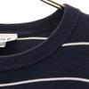 Lacoste Border Pattern Long Sleeve Sweater S Navy Knit Men's Used