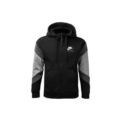 Air Logo Color-Block Casual Sport Hooded Jacket Men Jackets Black 928630-010