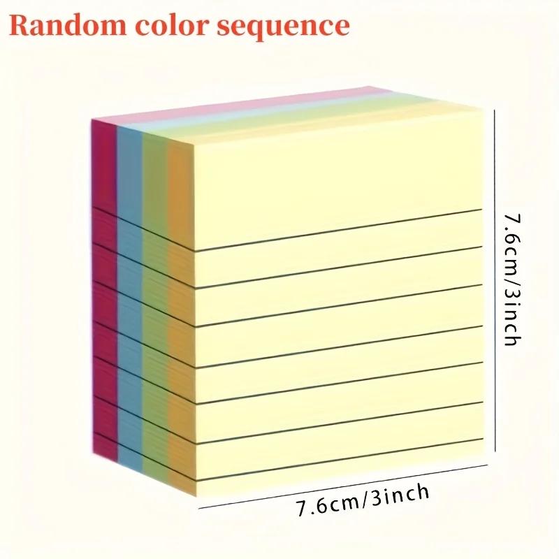 1pc 100pcs Mixed Color Line Sticky Notes, Stickers - Self-Adhesive, Easy-to-Use Markers for School Supplies, Office Organization