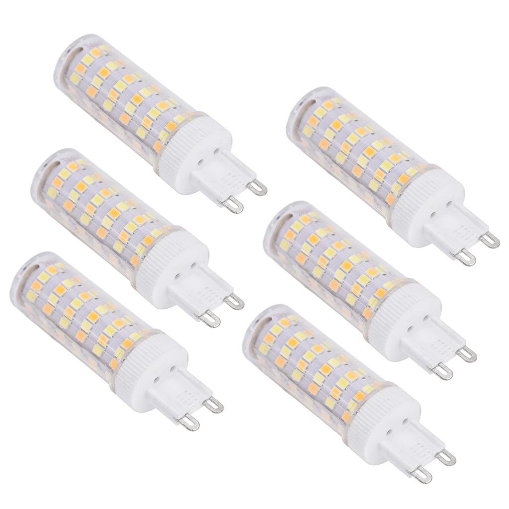 6PCS 104LED Light Bulb 12W 85?265V G9 Bulb 3 Light Color Small Wall Lamp Bulb for Home