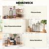 Set of 2 Plant Stands for Indoor and Outdoor Use, Hexagonal Metal Flower Pot Holders for Garden, Patio, Balcony