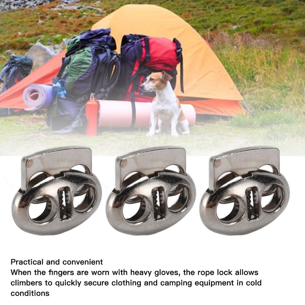 30pcs Bright Silver Spring End Toggles Heavy Duty Drawstring Fasteners  For Drawstrings