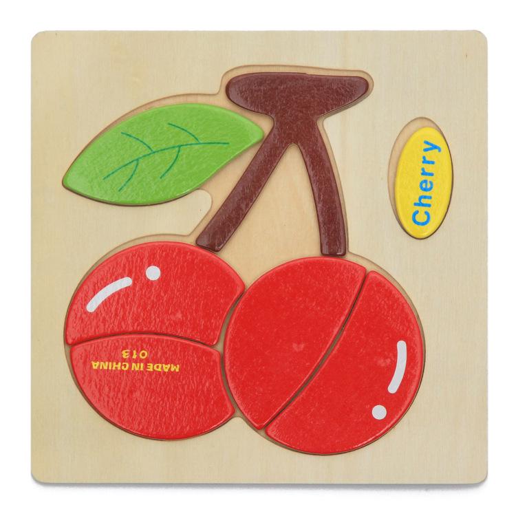 Cartoon 3D Puzzle Jigsaw Wooden Toys for Children Cute Animal Traffic Puzzles Intelligence Kids Baby Early Educational Toys