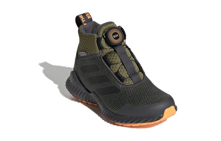 adidas Fortatrail Slip Resistant Anti Kick Mid Top Kids' Running Shoes Black Green Kids' G27562