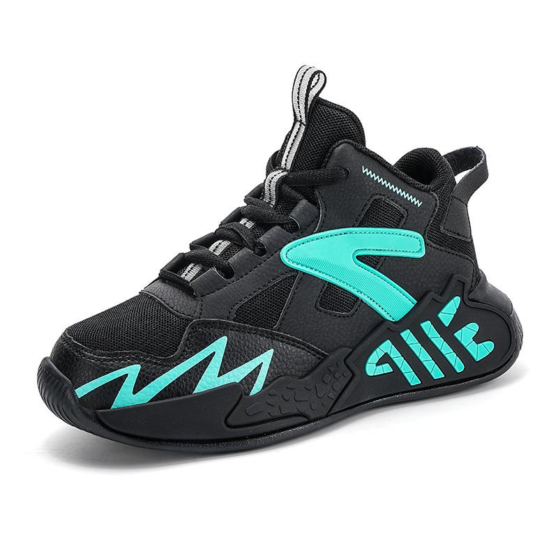 Fashion Design Basketball Shoes For Boys Training Shoes Breathable Mesh Sneakers Kids Platform Non-slip Children's Sports Shoes