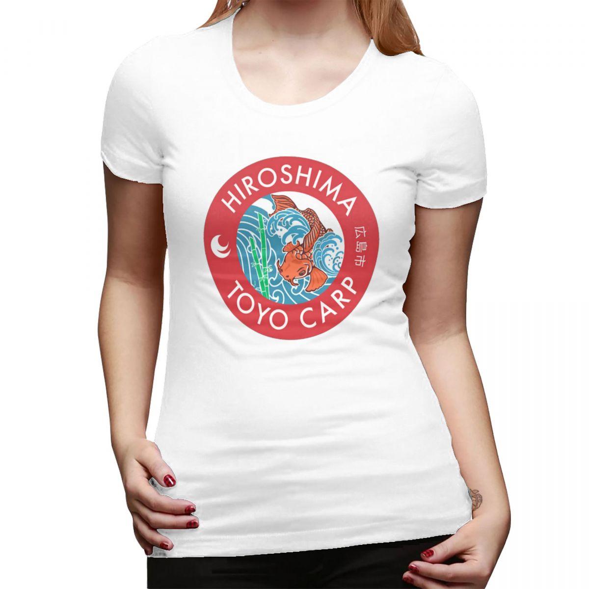 Hiroshima Toyo Carp TShirt for Women ONeck Streetwear T Shirts Womens Tees Short Summer Clothes Tops S