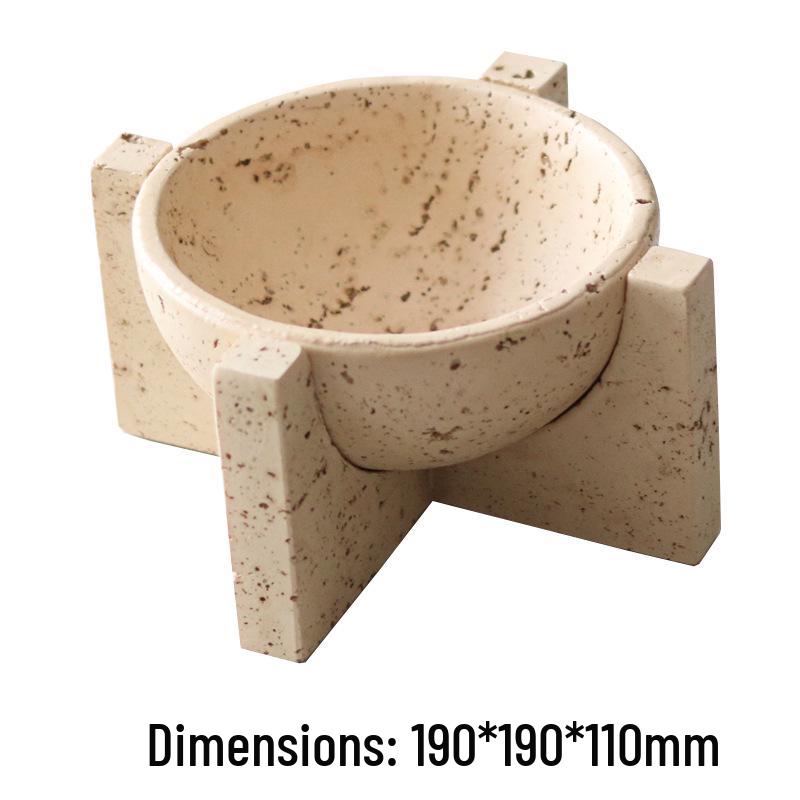 Wabi-Sabi Fruit & Nut Bowl | Travertine Style Decorative Tray