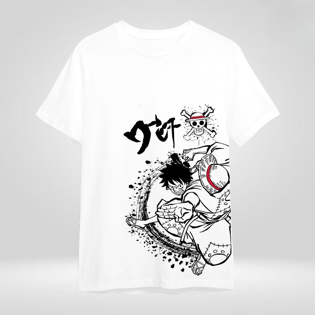 American Retro Unisex T-shirt Luffy Men's Cotton T-shirt Summer New Retro Fashion Men's and Women's Streetwear