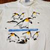 Maglietta Vintage Pinguino Taglia Piccola Anni '90 All Sport Imperatore Natura Animali Antartide Rara