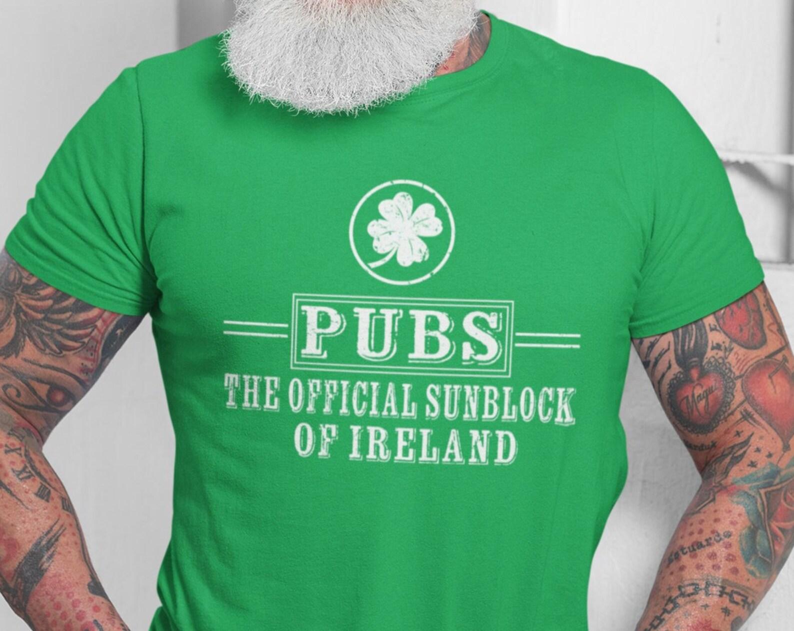 Irish Pub T-Shirt: Official Sunblock of Ireland, St. Patrick s Day M