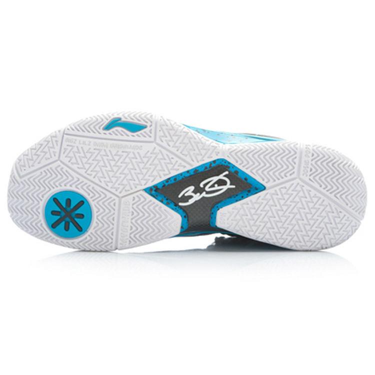 New LiNing WOW 3 Cushioning Mid-Top Basketball Shoes Unisex Blue Black ABAJ013-44